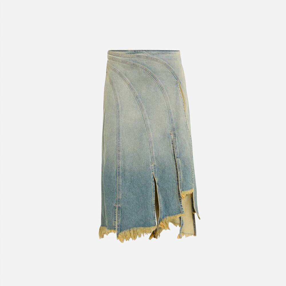 NEW EB DENIM women's sorriso midi skirt in olio